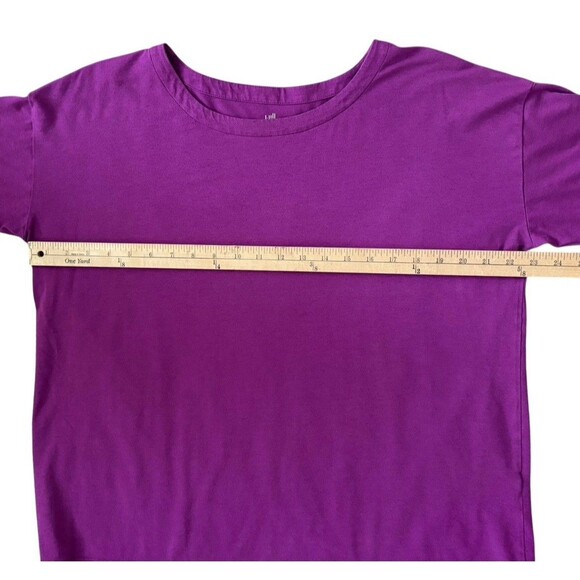 J. Jill Pima Cotton Elbow Sleeve Tee Women's Size Large Purple Soft Stretch - Picture 8 of 15